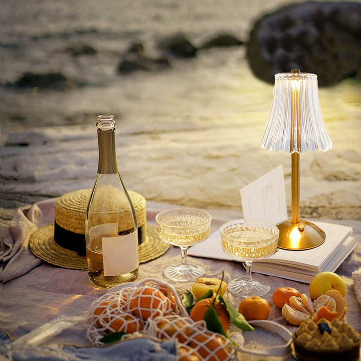 LED Retro Tischlampe USB aufladbar - BrillianceGlow