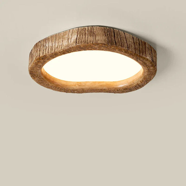 Rustikale LED-Deckenlampe mit Holzlook - Auralog