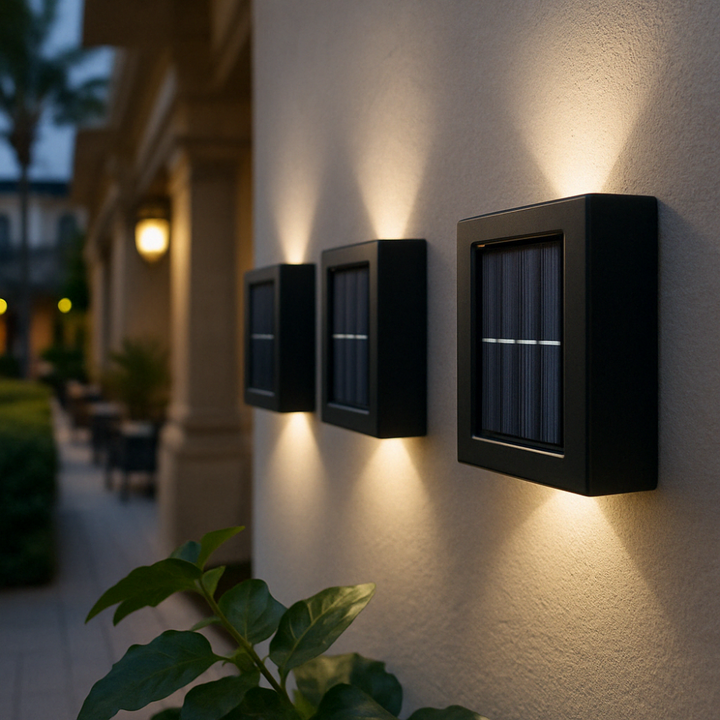 SolarGlow Luxe Solar Wandleuchten – Kabellos, Stilvoll & Bereit Für Schwüle Abende
