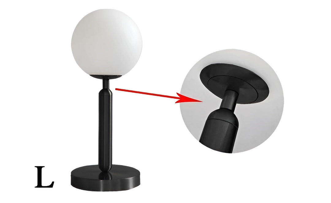 SphereShine Luxe Tischlampe aus Glas & Messing Eleganz und LED