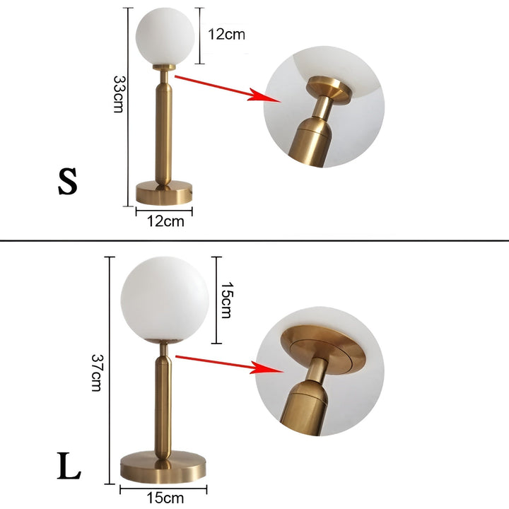 SphereShine Luxe Tischlampe aus Glas & Messing Eleganz und LED