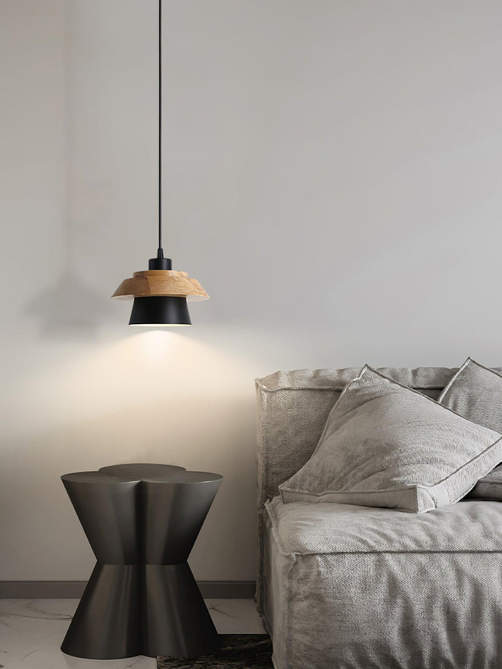 NordicMacaron Luxus Deckenlampe - Skandinavisches Design mit Holzfinish