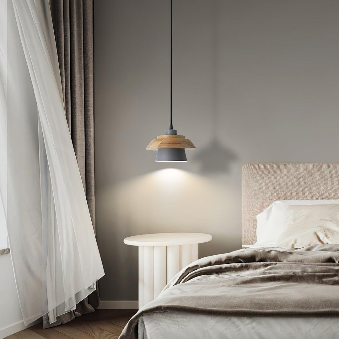 NordicMacaron Luxus Deckenlampe - Skandinavisches Design mit Holzfinish