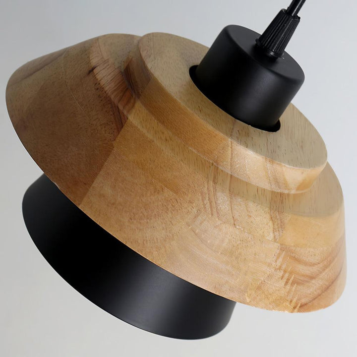 NordicMacaron Luxus Deckenlampe - Skandinavisches Design mit Holzfinish