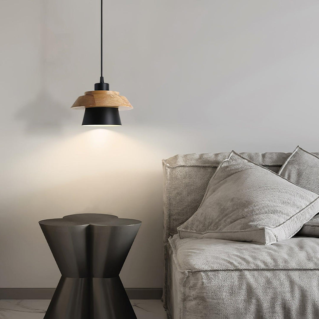 NordicMacaron Luxus Deckenlampe - Skandinavisches Design mit Holzfinish