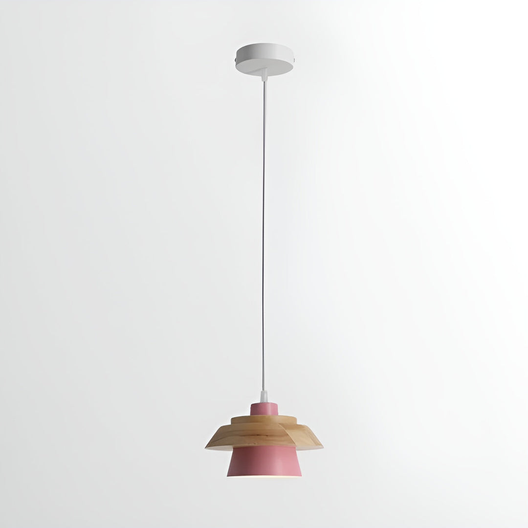 NordicMacaron Luxus Deckenlampe - Skandinavisches Design mit Holzfinish
