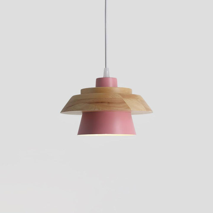 NordicMacaron Luxus Deckenlampe - Skandinavisches Design mit Holzfinish