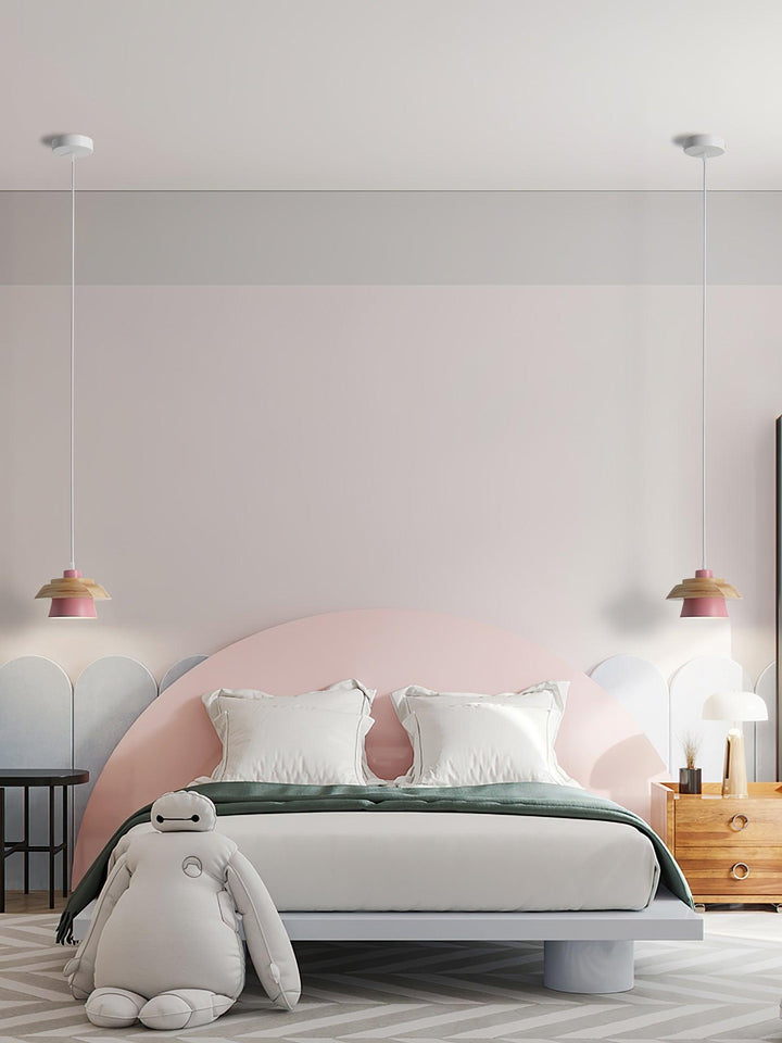 NordicMacaron Luxus Deckenlampe - Skandinavisches Design mit Holzfinish