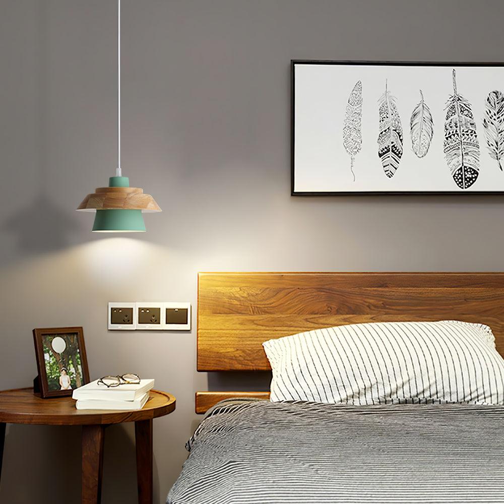 NordicMacaron Luxus Deckenlampe - Skandinavisches Design mit Holzfinish