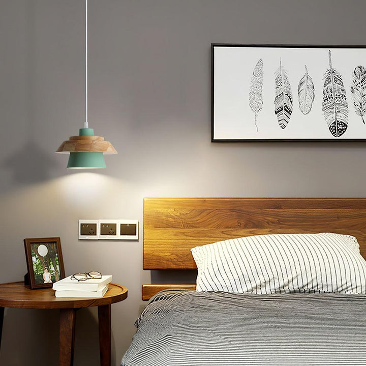 NordicMacaron Luxus Deckenlampe - Skandinavisches Design mit Holzfinish