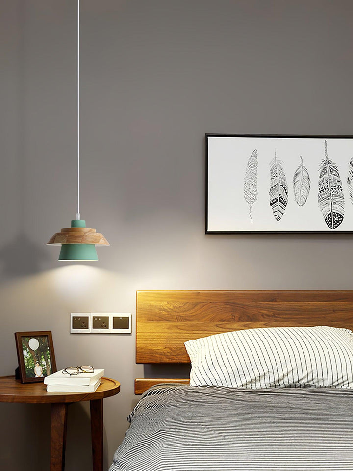 NordicMacaron Luxus Deckenlampe - Skandinavisches Design mit Holzfinish