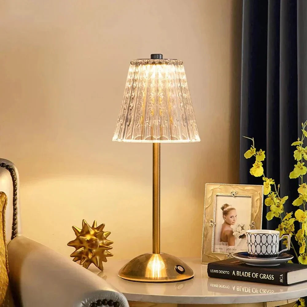 AuraGlow Tischlampe - Wiederaufladbare LED Lampe mit Dimmfunktion