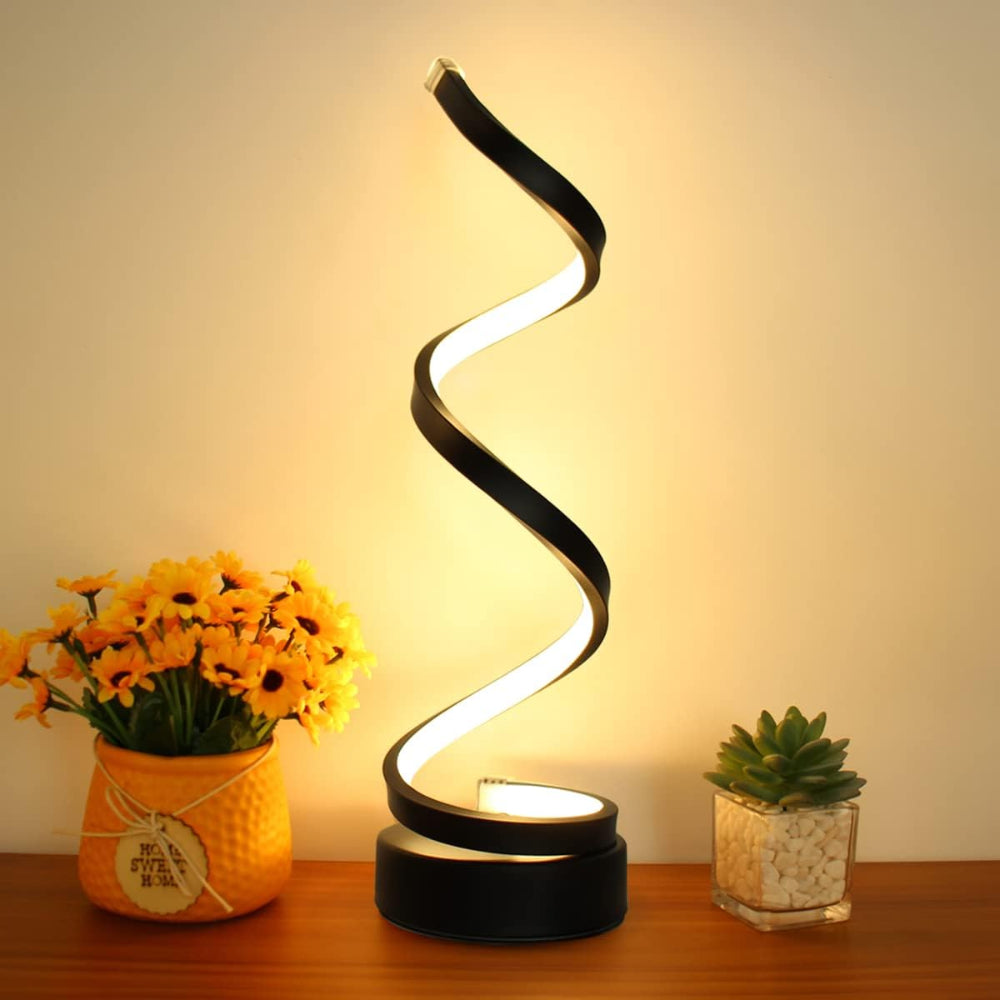 SpiralLight LED Tischlampe mit dimmbarem Licht und Touch-Steuerung