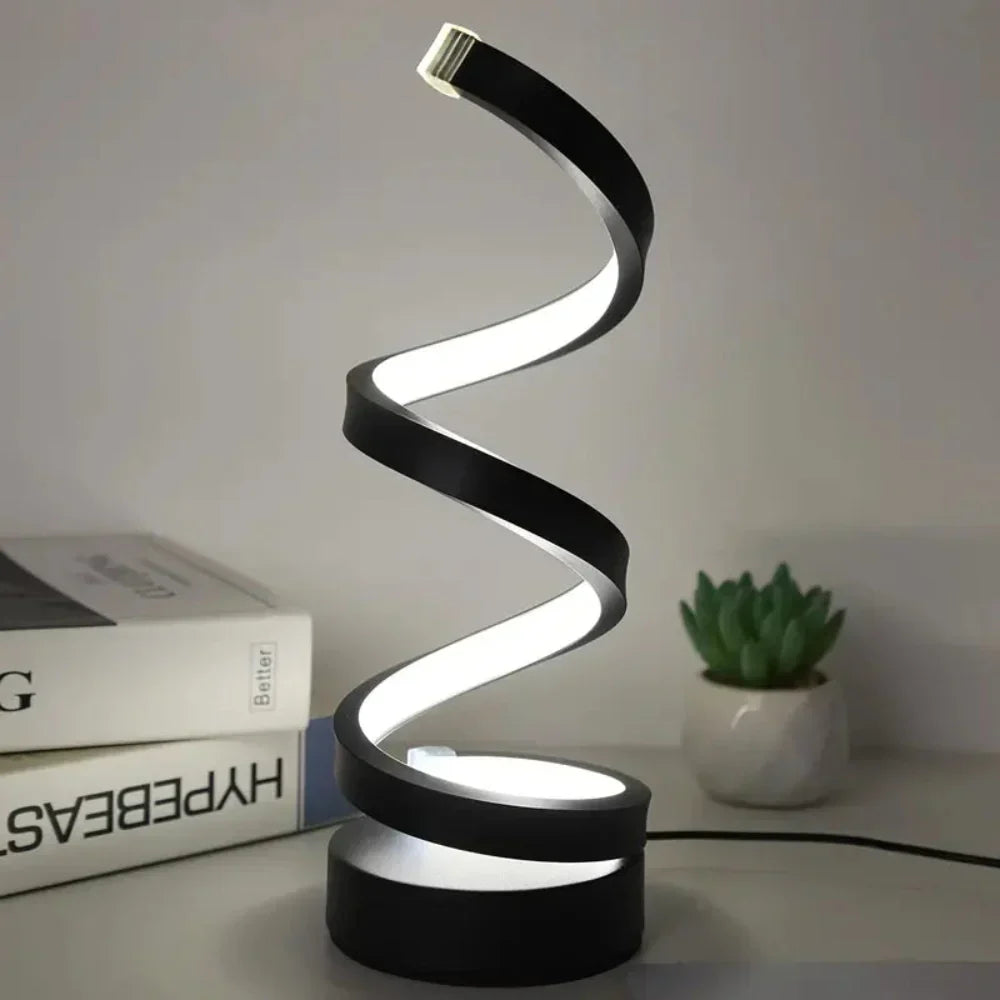 SpiralLight LED Tischlampe mit dimmbarem Licht und Touch-Steuerung