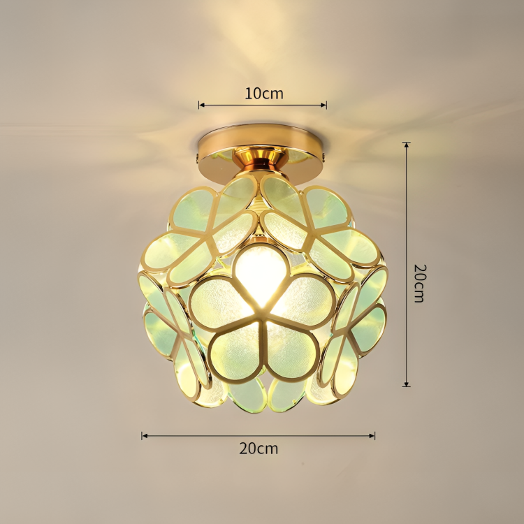 Retro-Stil PVC Deckenlampe – Blumenmuster für einen einzigartigen Look