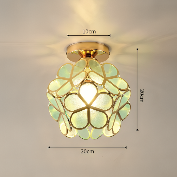 Retro-Stil PVC Deckenlampe – Blumenmuster für einen einzigartigen Look