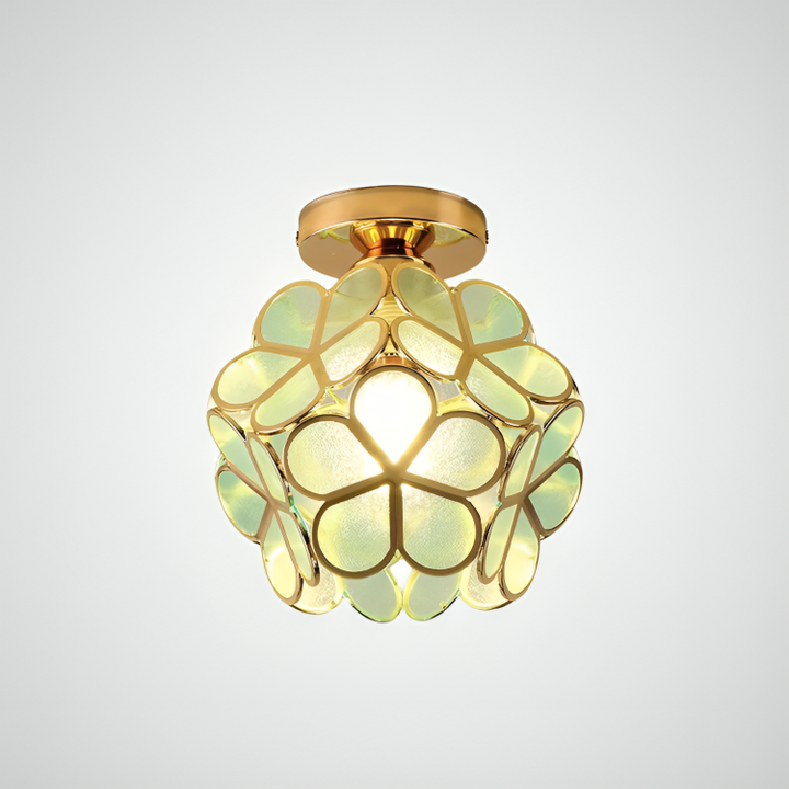 Retro-Stil PVC Deckenlampe – Blumenmuster für einen einzigartigen Look