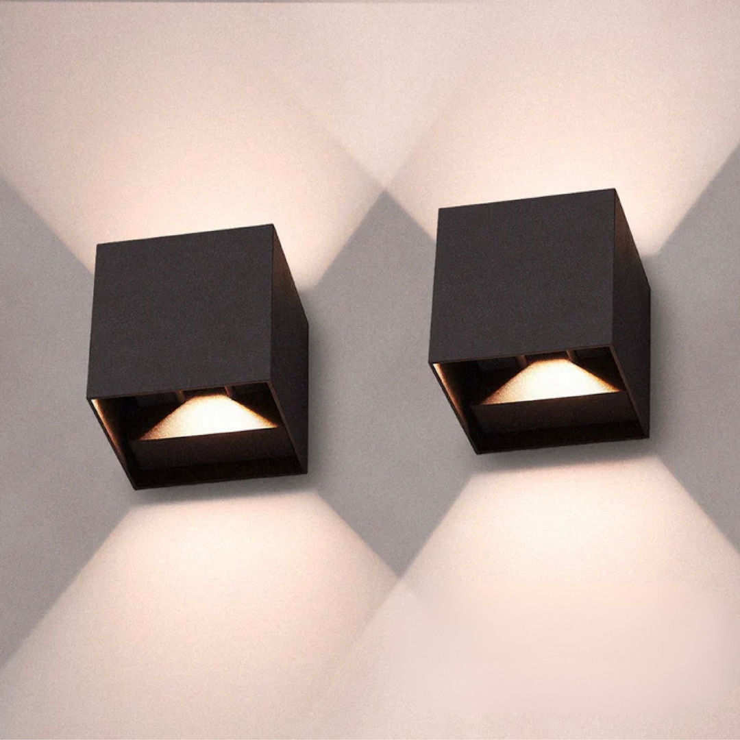 GlowCube LED Wandlicht | Einstellbare Helligkeit & Kabelloses Design für Zuhause/Büro
