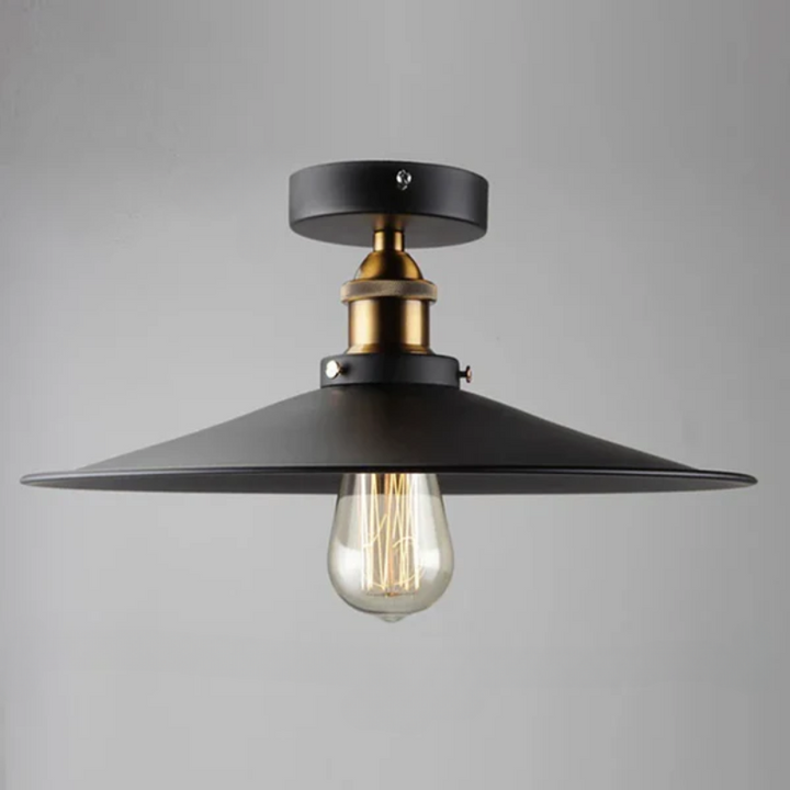 Vintage-Deckenlampe im Industriedesign, Retro-Deckenlicht mit Edison-Glühbirne, LED-kompatibel