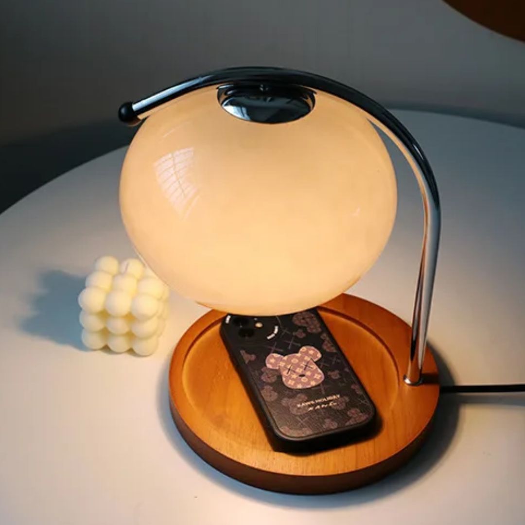 Alyssa Retro Glastischlampe