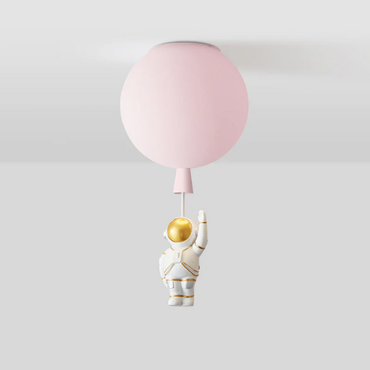 Trendy Mond/Astronaut Kinderzimmer LED-Deckenlampe - CosmoGlow