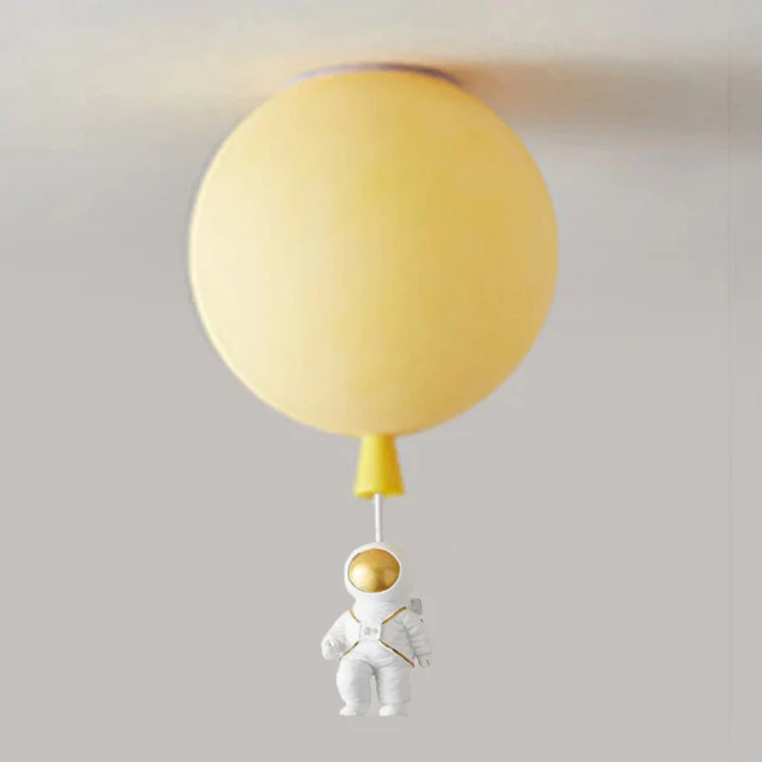 Trendy Mond/Astronaut Kinderzimmer LED-Deckenlampe - CosmoGlow
