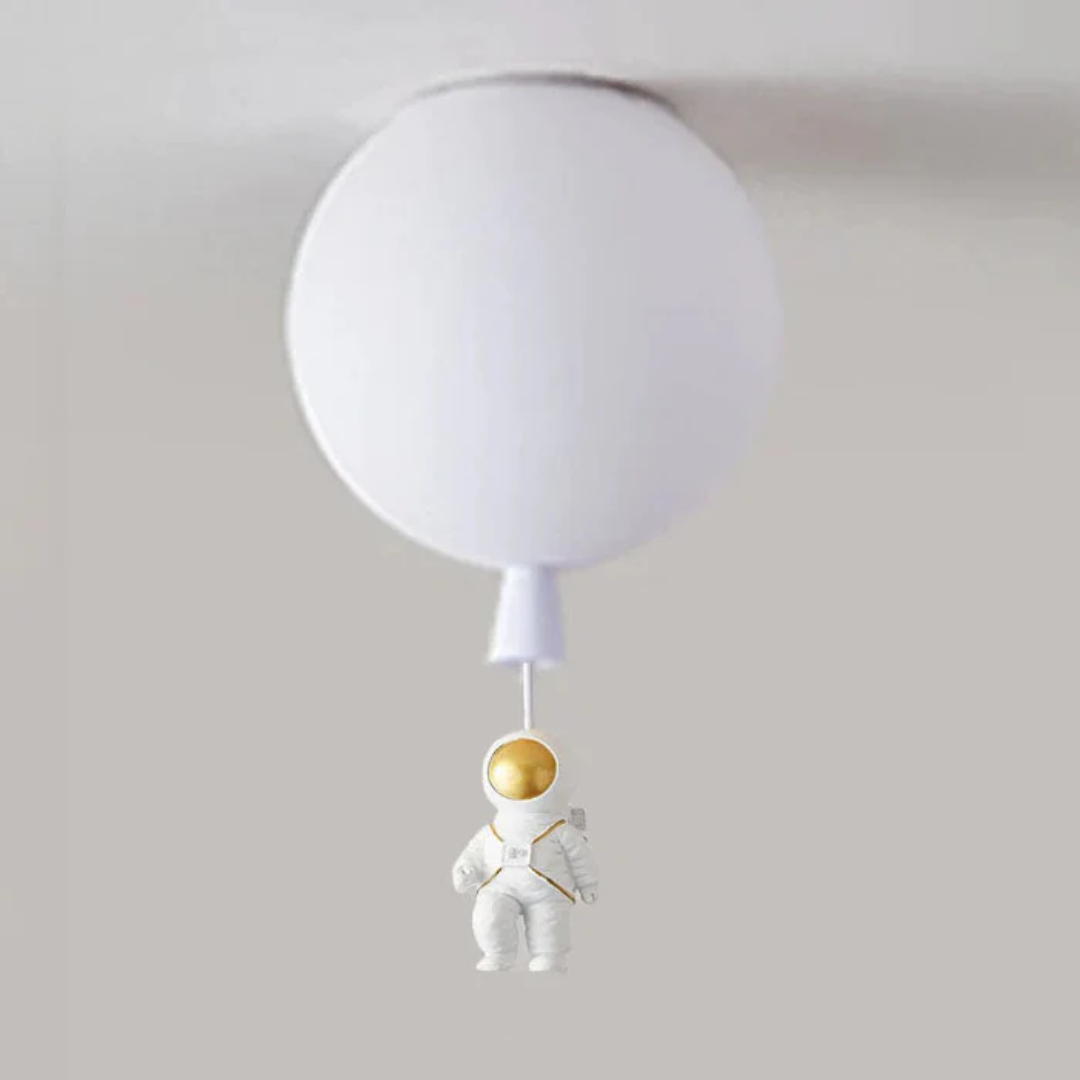 Trendige Mond/Astronaut Kinderzimmer LED Deckenlampe - CosmoGlow