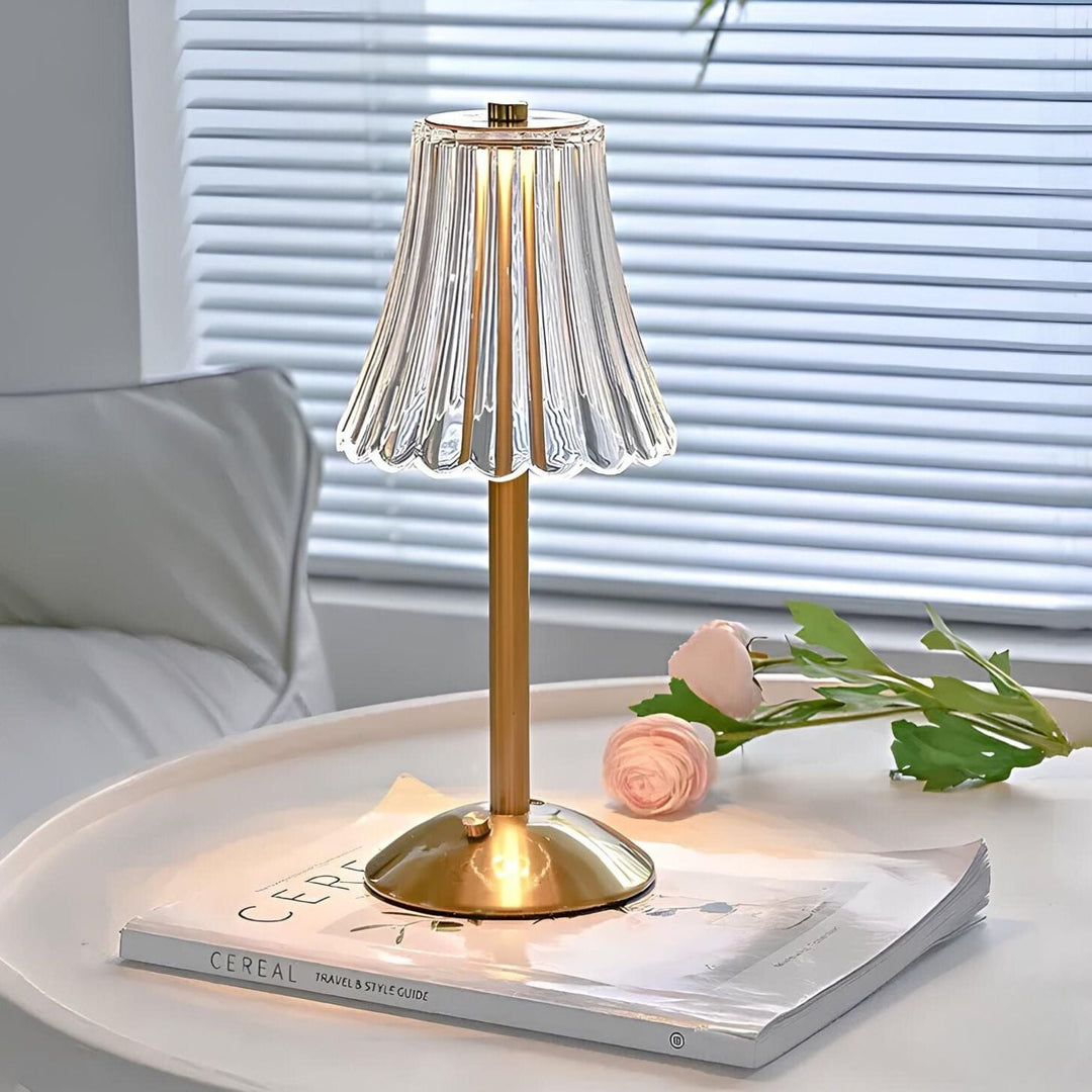 Goldene Kristall Tischlampe - Aurora Luxe