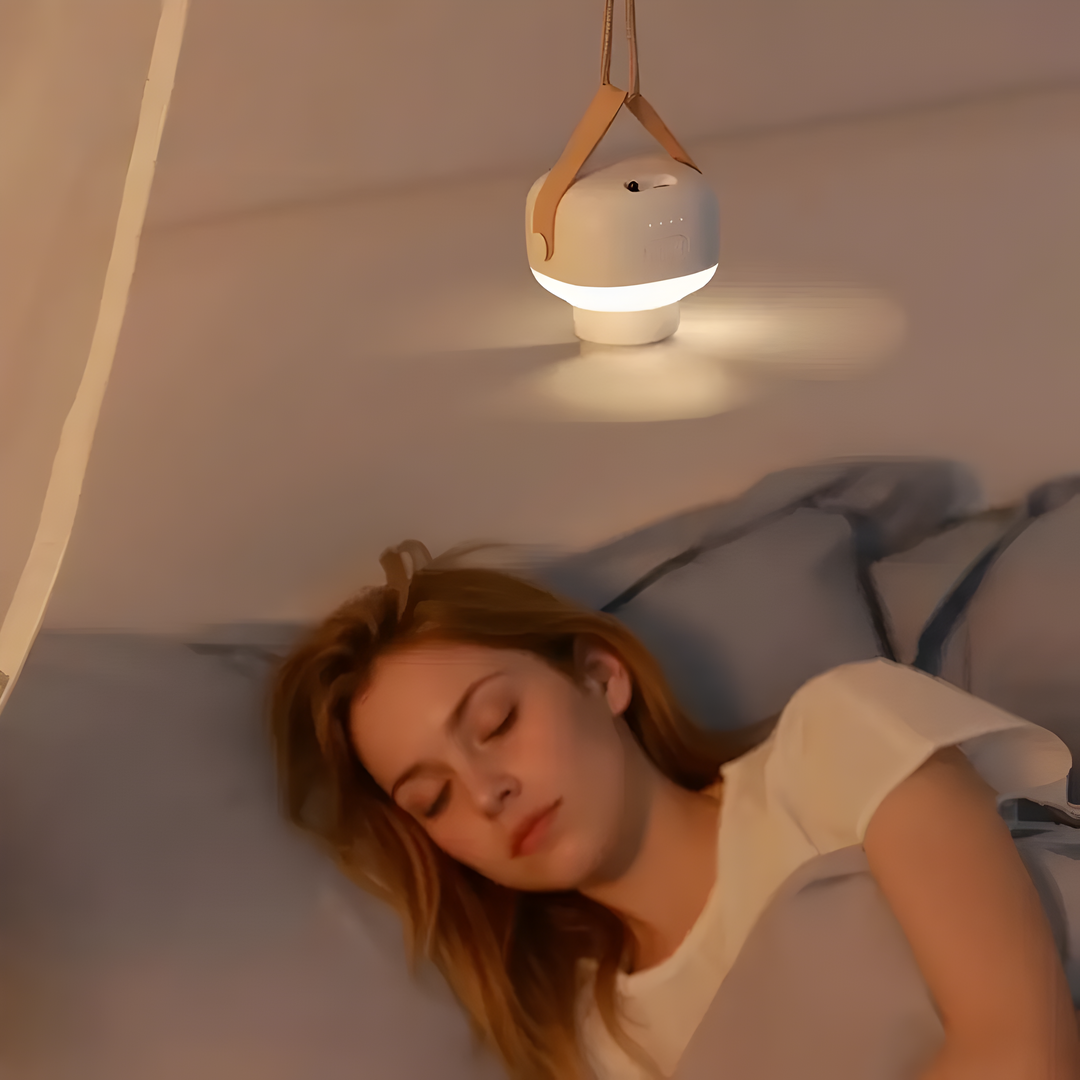 BreezeNova - Portable Deckenventilatorlampe mit Fernbedienung