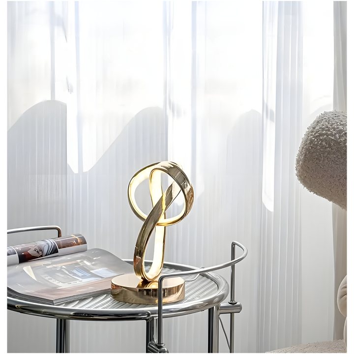 Lampe - Luxuriöse goldene Möbius-Ring-Schreibtischleselampe