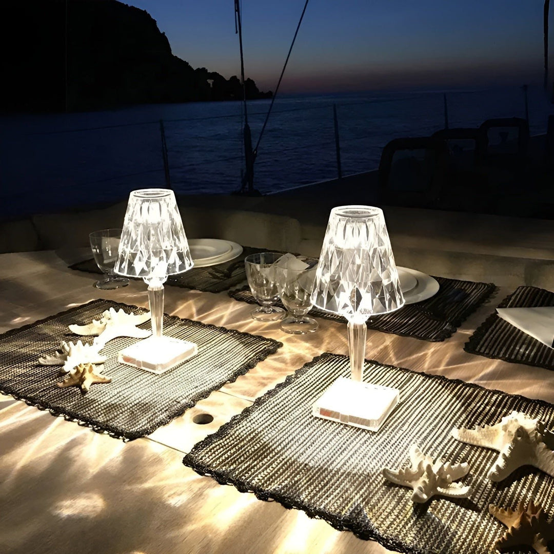 Diamond Glow - Wireless USB Crystal Shine Nachttischlampe