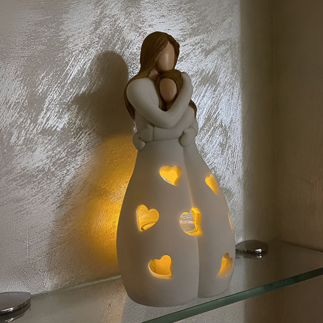 Mutter-Tochter Figur Flackernder Kerzenhalter - LoveGlow