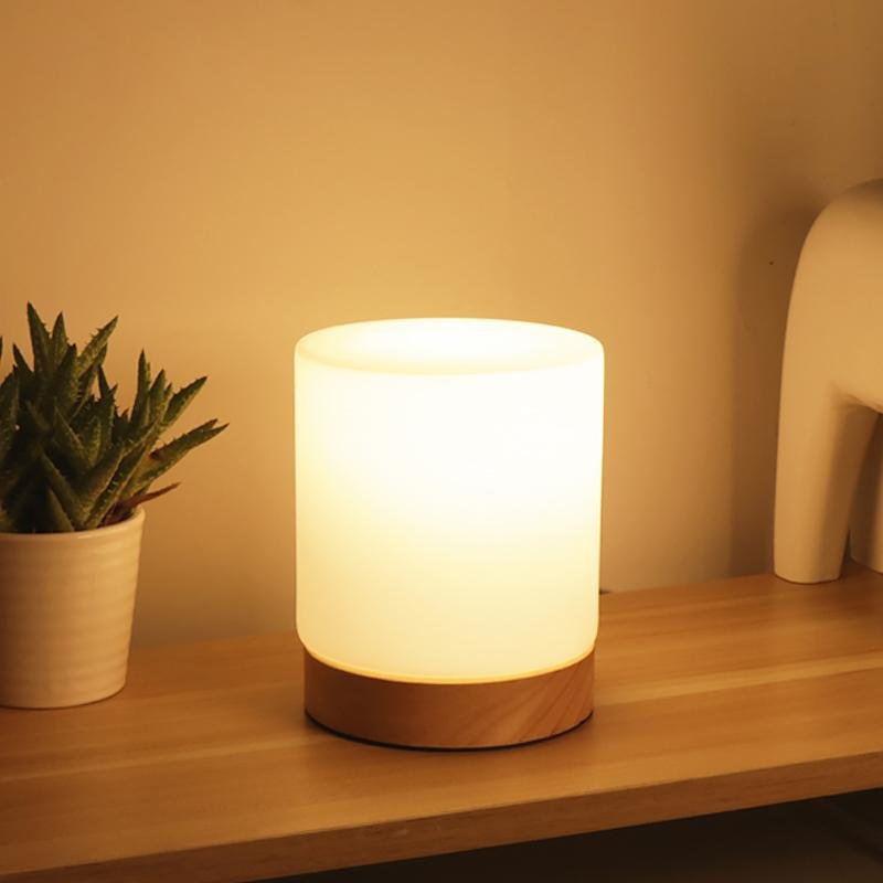 LumiGlow Raffinierte Glas Tischlampe mit Touch-LED