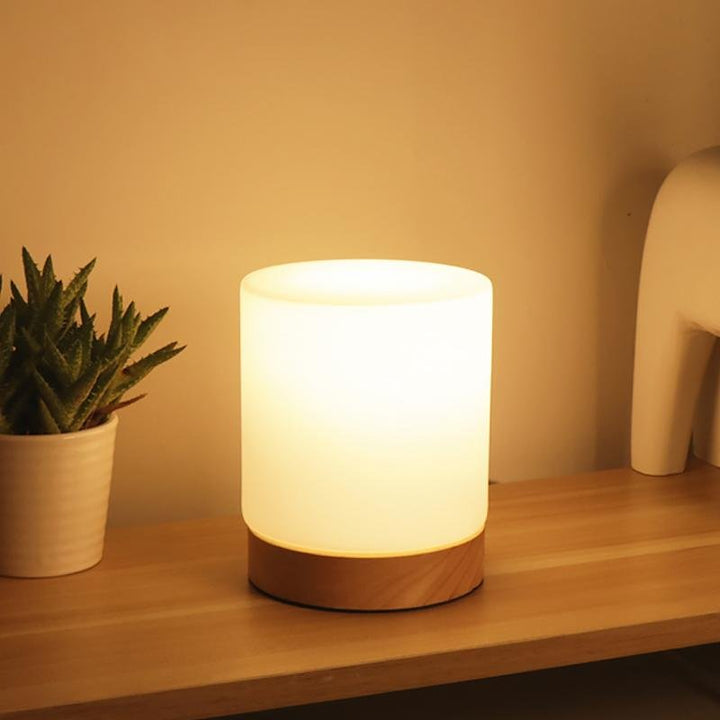 LumiGlow Raffinierte Glas Tischlampe mit Touch-LED