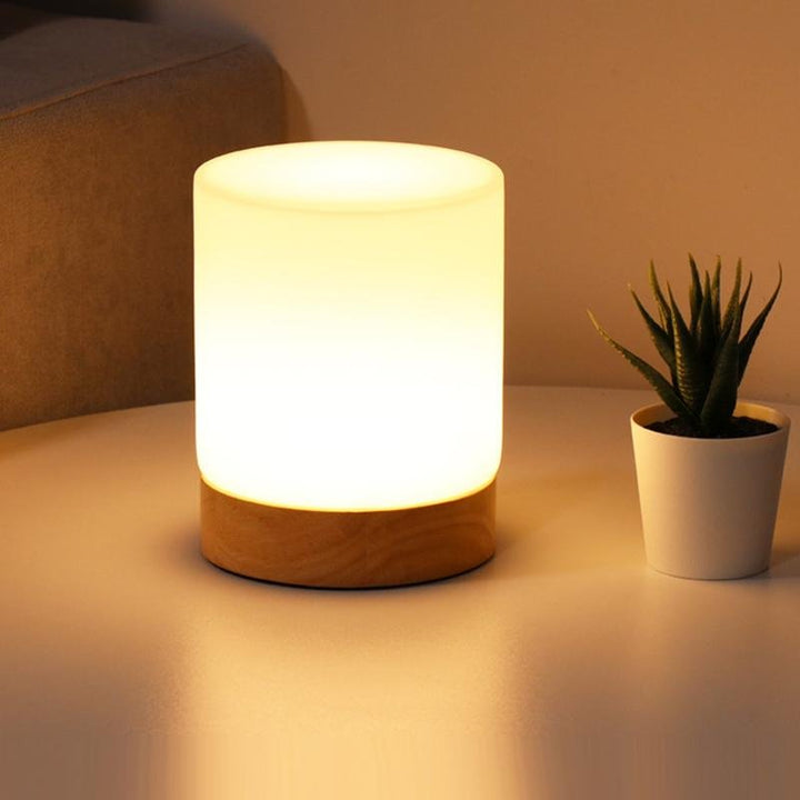 LumiGlow Raffinierte Glas Tischlampe mit Touch-LED