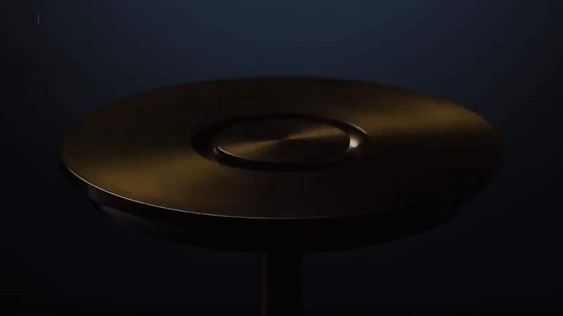 Kabellose wiederaufladbare moderne Aura-Tischlampe mit Touch-Steuerung | Drahtloses LED-Licht für moderne Beistelltische und Bürotische | Minimalistische Tischlampe