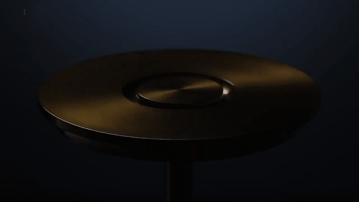 Kabellose wiederaufladbare moderne Aura-Tischlampe mit Touch-Steuerung | Drahtloses LED-Licht für moderne Beistelltische und Bürotische | Minimalistische Tischlampe