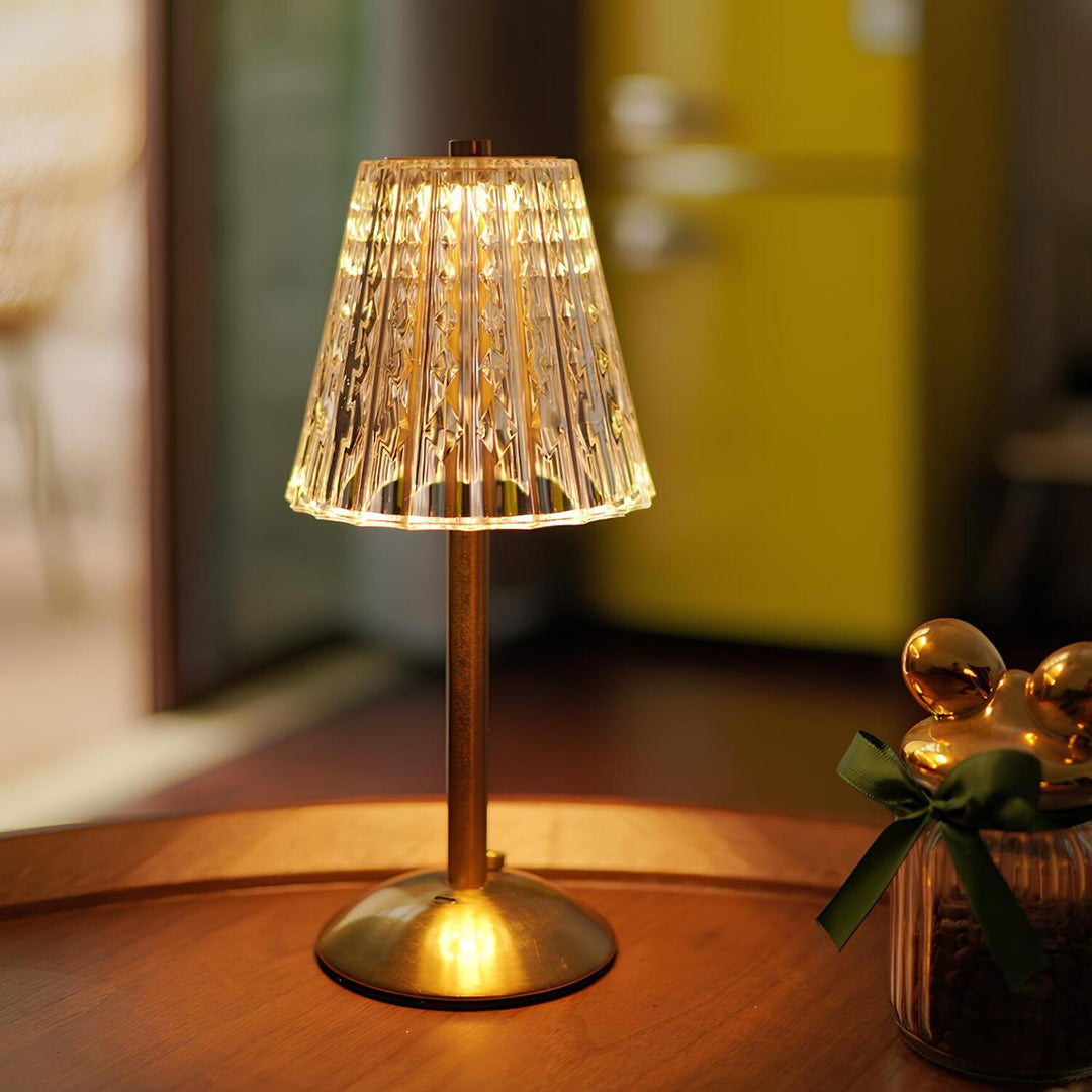Goldene Kristall Tischlampe - Aurora Luxe