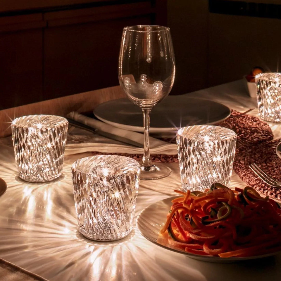 Luxus wiederaufladbare Diamant Kristall Tischlampe - Lumière Diamant