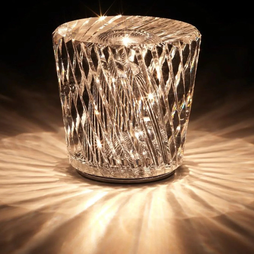 Luxus wiederaufladbare Diamant Kristall Tischlampe - Lumière Diamant