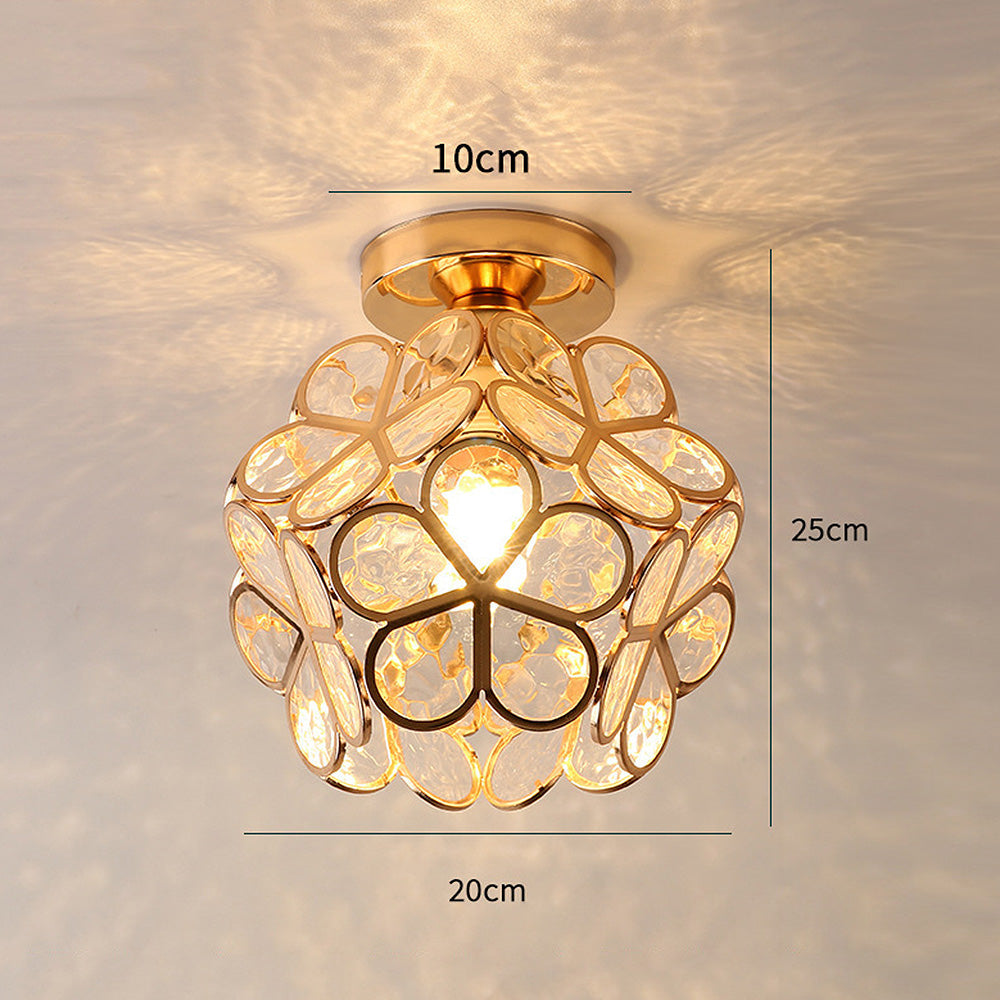 Künstlerische Glas-Deckenlampe mit Blumenmuster - FlowerHall