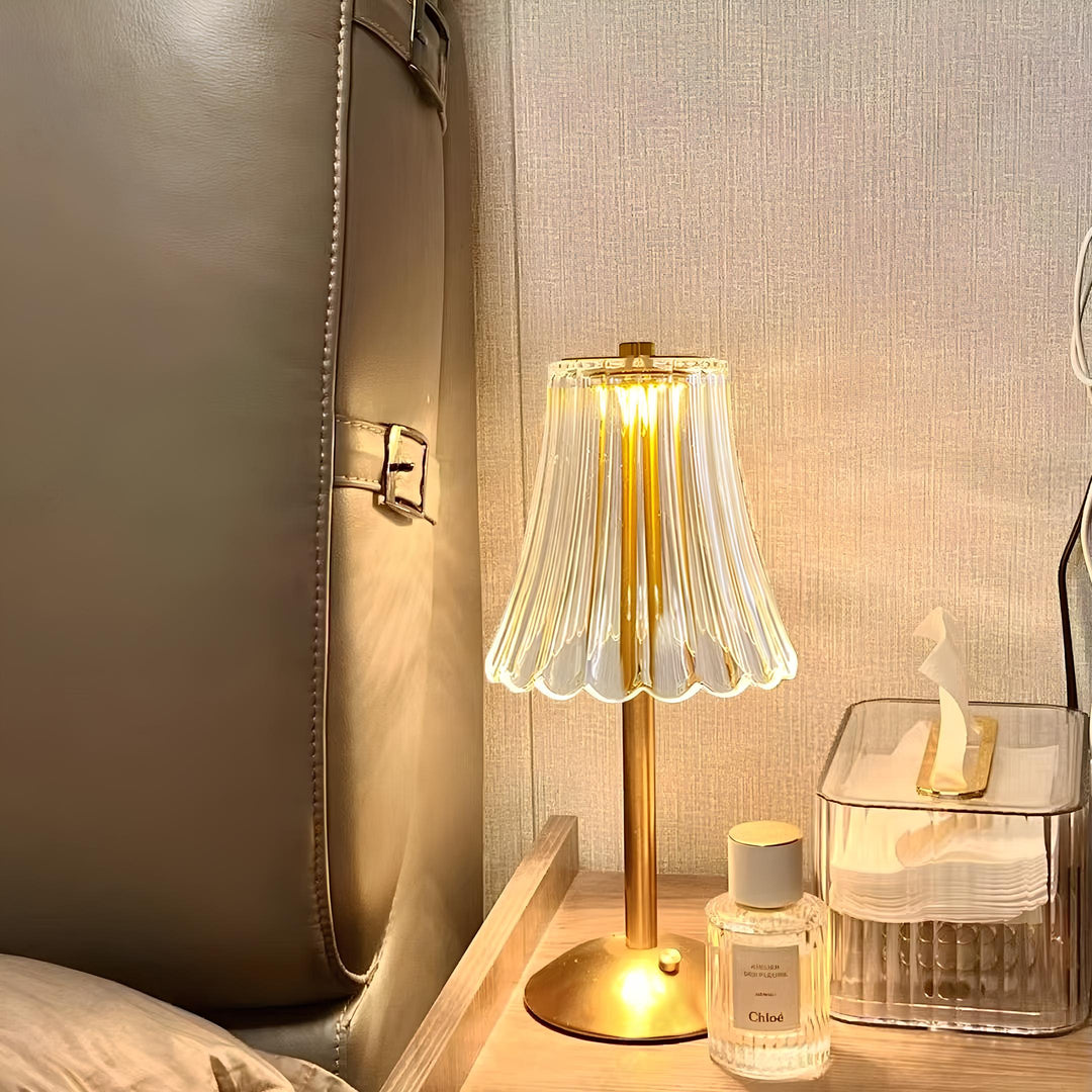Goldene Kristall Tischlampe - Aurora Luxe