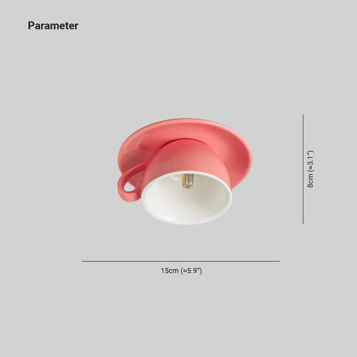 CeramiLux Morandi Kaffeetassen-Deckenleuchte – CeramiLux
