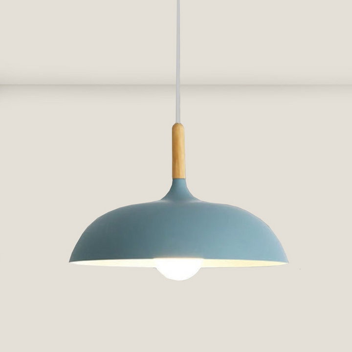 Eichenholz Deckenleuchte im nordischen Design – LED Holz Deckenlampe