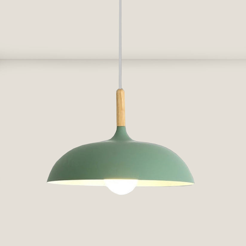 Eichenholz Deckenleuchte im nordischen Design – LED Holz Deckenlampe