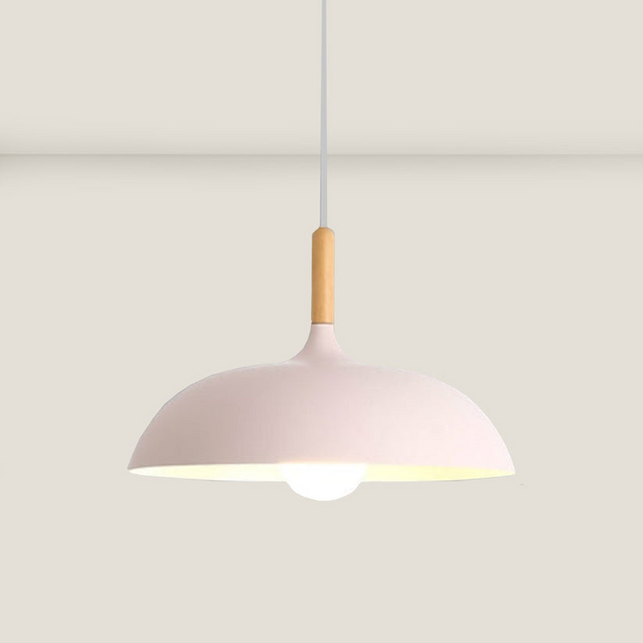 Eichenholz Deckenleuchte im nordischen Design – LED Holz Deckenlampe