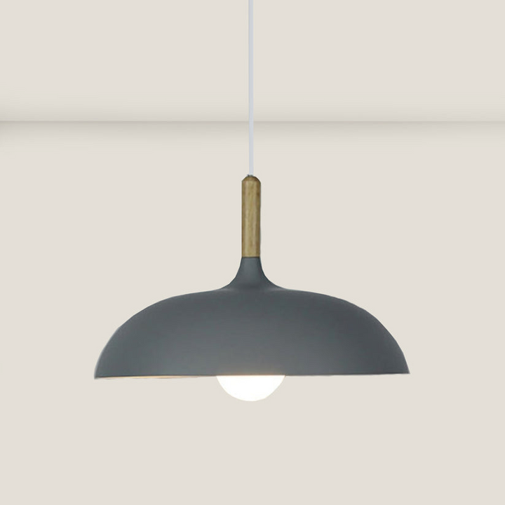 Eichenholz Deckenleuchte im nordischen Design – LED Holz Deckenlampe