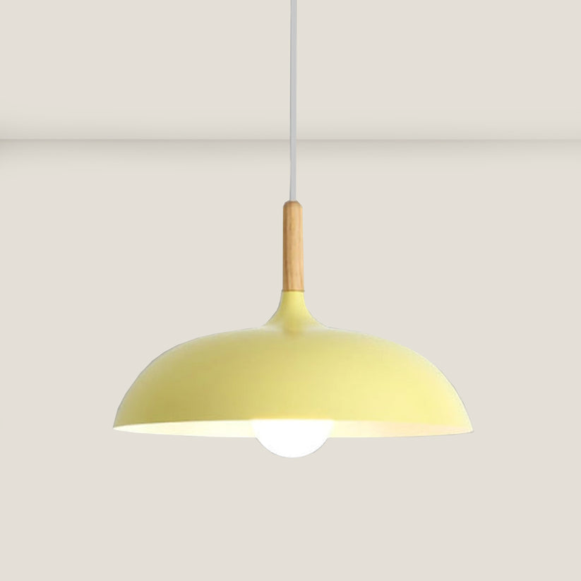 Eichenholz Deckenleuchte im nordischen Design – LED Holz Deckenlampe