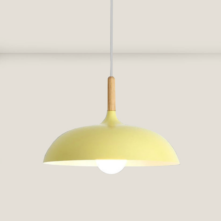 Eichenholz Deckenleuchte im nordischen Design – LED Holz Deckenlampe