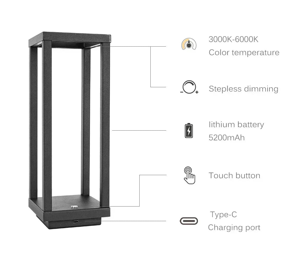 Drahtlose LED-Touchsensor-Tischlampe